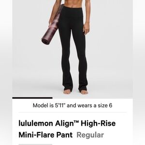 Lululemon Align High Rise mini flare pant